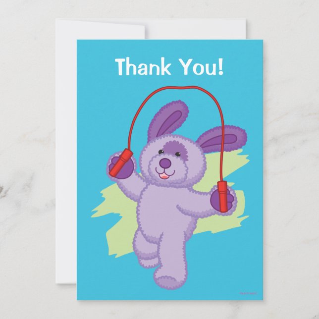 Webkinz | Grape Soda Pup Skipping Rope Thank You Card (Front)
