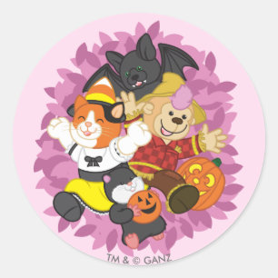 Webkinz Halloween Pets Surprise Classic Round Sticker