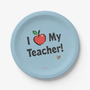 Webkinz: I Love My Teacher! Paper Plate