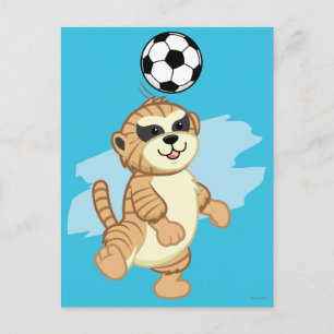 Webkinz   Meerkat Playing Soccer 2 Postcard