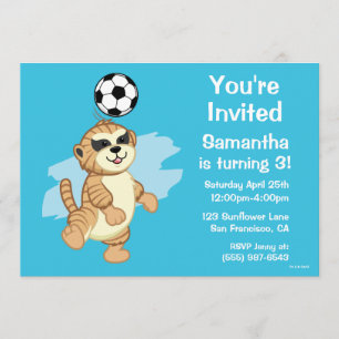 Webkinz   Meerkat Playing Soccer Invitation