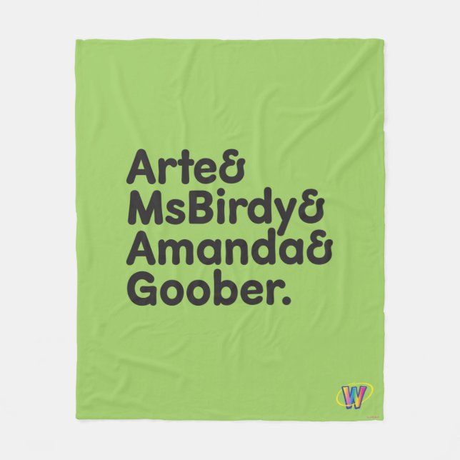 Webkinz Names Design Fleece Blanket (Front)