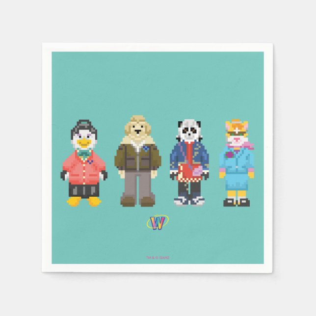 Webkinz Pixel Hosts Napkin (Front)