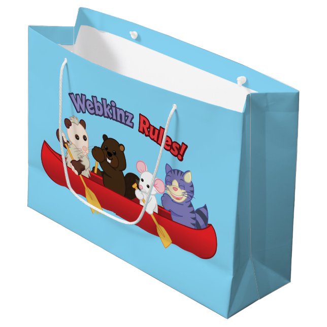Webkinz | Webkinz Rules Canoe Trip Large Gift Bag (Front Angled)