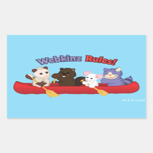 Webkinz   Webkinz Rules Canoe Trip Rectangular Sticker