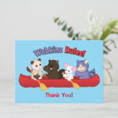 Webkinz | Webkinz Rules Canoe Trip Thank You Card (Standing Front)