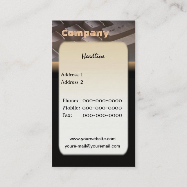 Webmaster Business Card (Front)