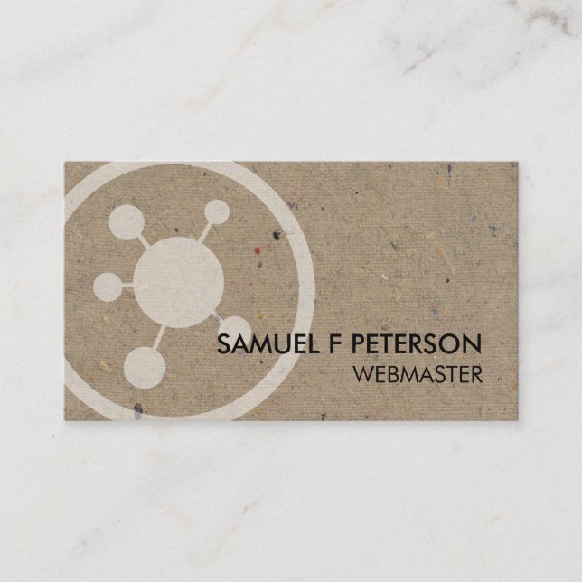 Webmaster Network Points Icon Business Card (Front)