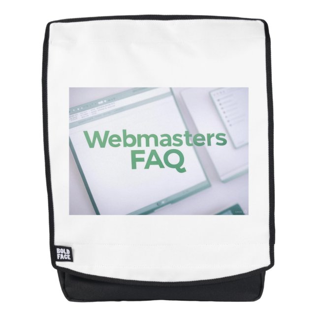 Webmasters FAQ Backpack (Front)