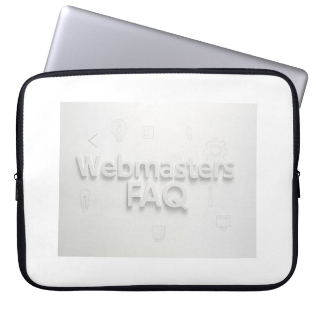 Webmasters FAQ Laptop Sleeve (Front)