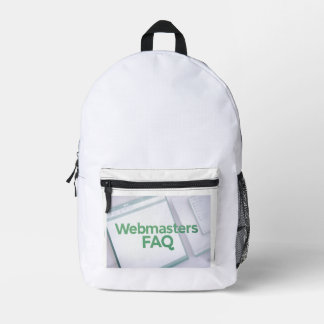 Webmasters FAQ Printed Backpack