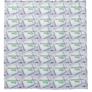 WebMasters FAQ Shower Curtain