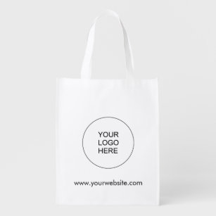 Website Address Add Logo Template Promotional Reusable Grocery Bag