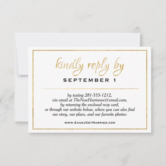 Website Elegant Gold Script Wedding Reception Rsvp Zazzle Co Uk