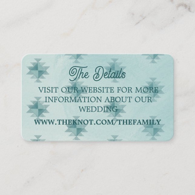 website enclosed card for wedding detials (Front)