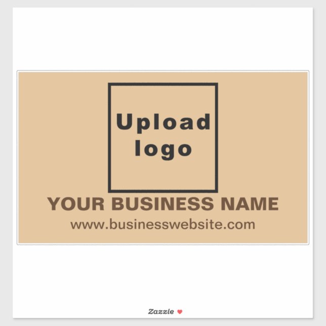 Website on Light Brown Large Rectangle Vinyl (Sheet)