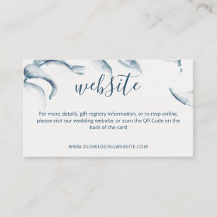 Website QR Code blue watercolor modern simple Enclosure Card