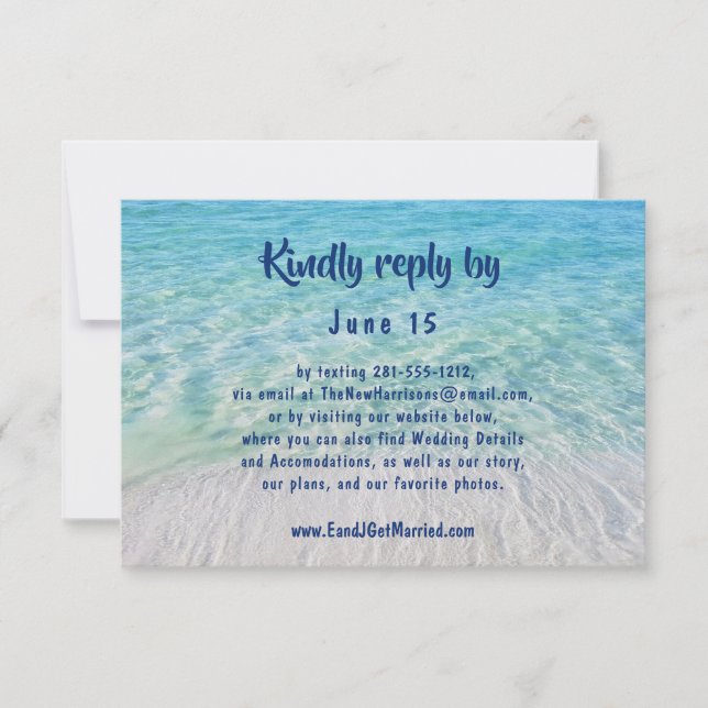 Website RSVP Response Modern Tropical Beach Ocean (Front)