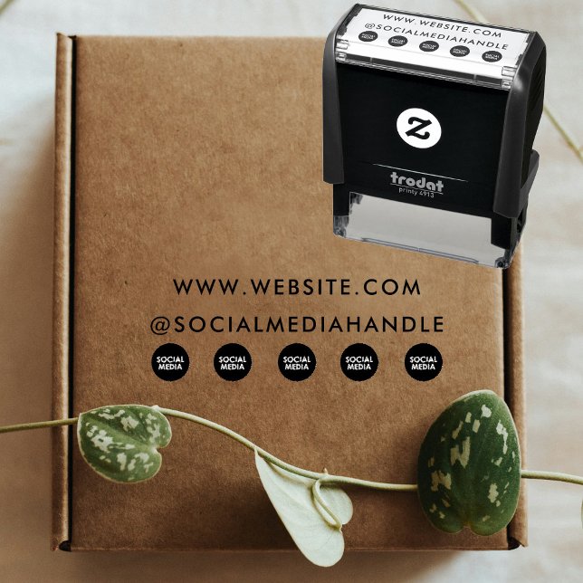 Website Social Media Icons Business Promotional Self-inking Stamp (Website Social Media Icons Business Promotional Self-inking Stamp)
