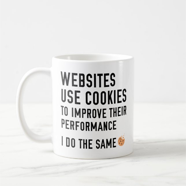 Websites Use Cookies Coffee Mug (Left)
