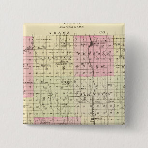 Webster County, Nebraska 15 Cm Square Badge