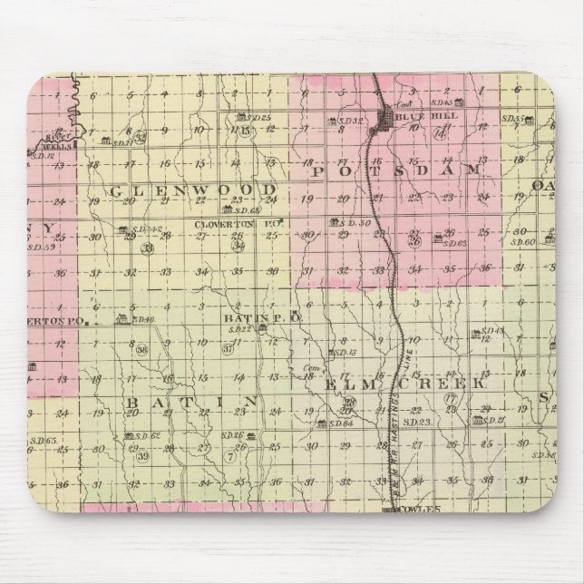 Webster County, Nebraska Mouse Mat (Front)