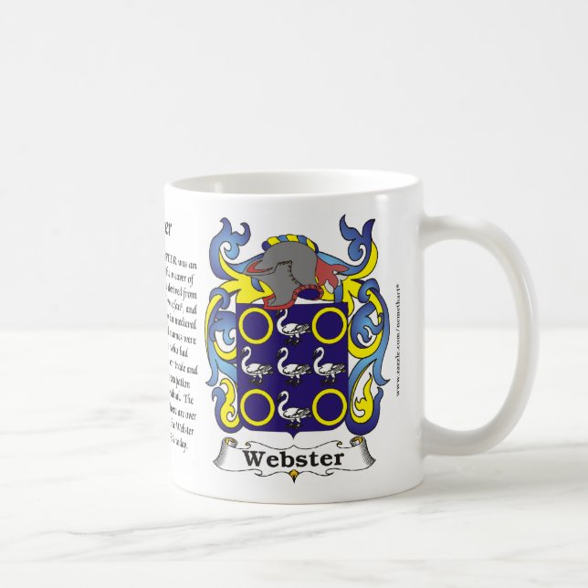 Webster Family Coat of Arms Mug (Right)