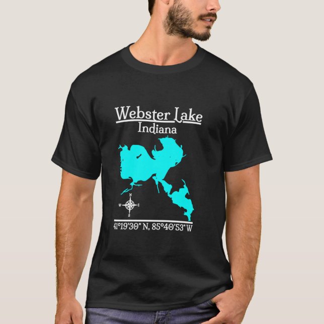Webster Lake Indiana Long Sleeve T Shirt (Front)