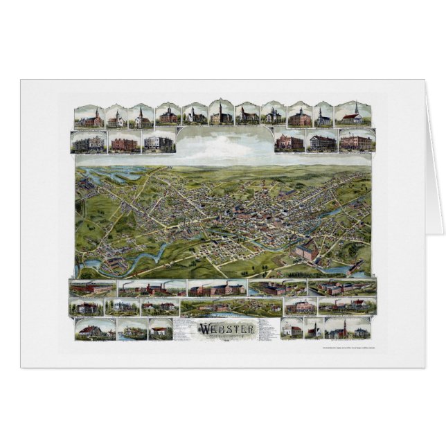 Webster, MA Panoramic Map - 1892 (Front Horizontal)