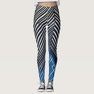 "WebStripe: Dynamic Striped Lady Leggings" Leggings