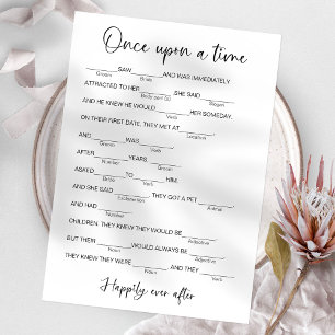 Wed Libs Love Story Bridal Shower Game Invitation