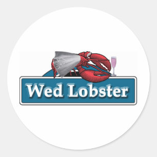 Wed Lobster Classic Round Sticker