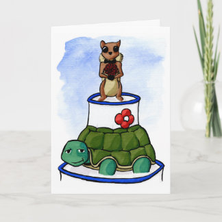 Wed, White, and Blue Holiday Card