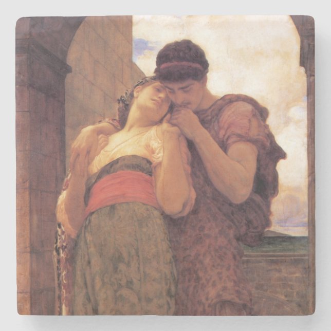 Wedded Bliss (by Frederic Leighton) Stone Coaster (Front)