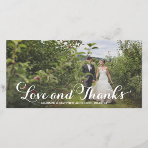 Wedded Bliss Wedding Thank You Photo Card
