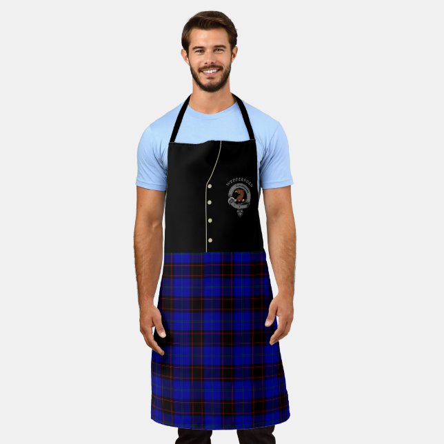 Wedderburn Clan Badge & Tartan Kilt Apron (Worn)