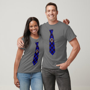Wedderburn Scottish Clan Badge & Tartan Necktie T-Shirt