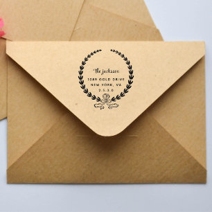 weddin Couple Names Simple Typography Wedding Self-inking Stamp