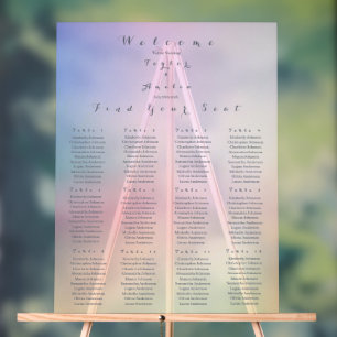 Wedding 12 Tables Seating Ombre Acrylic Sign