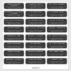 Wedding 24 guest address ROUNDED black labels