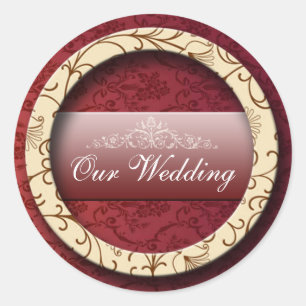 Wedding 2 classic round sticker