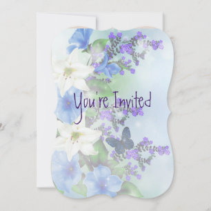 Wedding 30th Anniversary Asters Garden Flower  Invitation