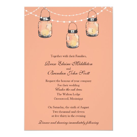 Wedding - 3 Hanging Mason Jars Card