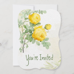Wedding 50th Anniversary Asters Garden Flower  Invitation