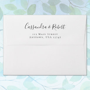 Watercolor Paper Texture A7 5x7 Wedding Invitation Envelope