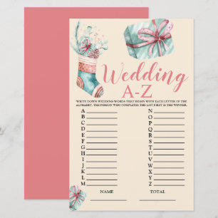 Wedding A-Z Christmas Stocking Bridal Game