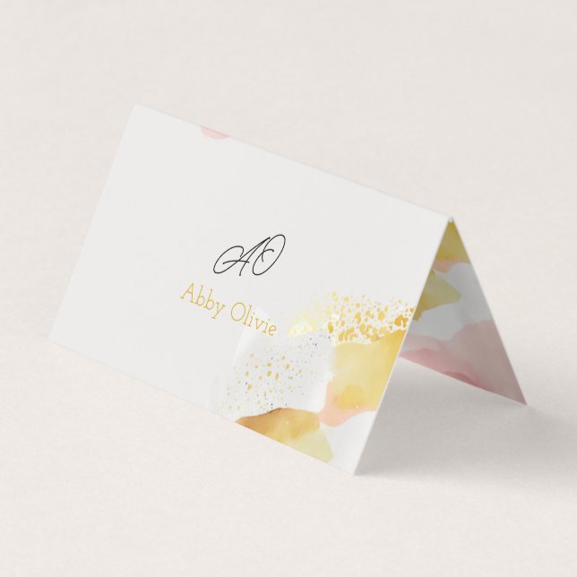 Wedding abstract simple business card (Front)