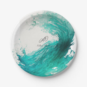 Wedding abstract simple paper plate