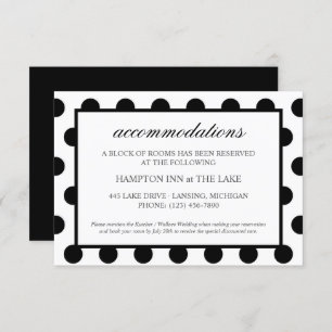 Wedding Accommodations Black Classic Enclosure Invitation