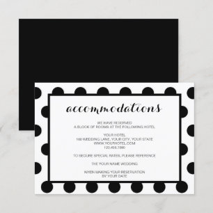 Wedding Accommodations Black Classic Enclosure Invitation